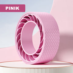 1pc PVC Double Layer Yoga Wheel Non-slip Roller Pilates Equipment