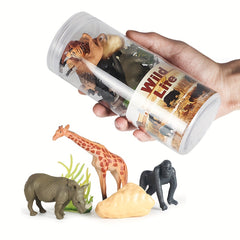 12pcs Mini Wild Animal Set Action Figures Collection Kid Toy