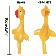 Bulk Yellow TPU Flying Rubber Chicken Finger Slingshot Toys