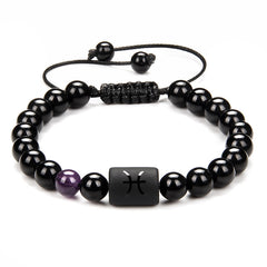 12 Constellation Couple Bracelet Stone Bracelets For Women Men
