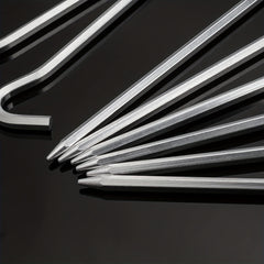 12pcs Aluminum Tent Stakes & Hooks for Camping & Canopy