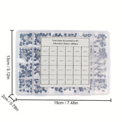 480pcs Transistor Assortment Kit 24 Values BC327 BC517 BC547 BC548 BC5