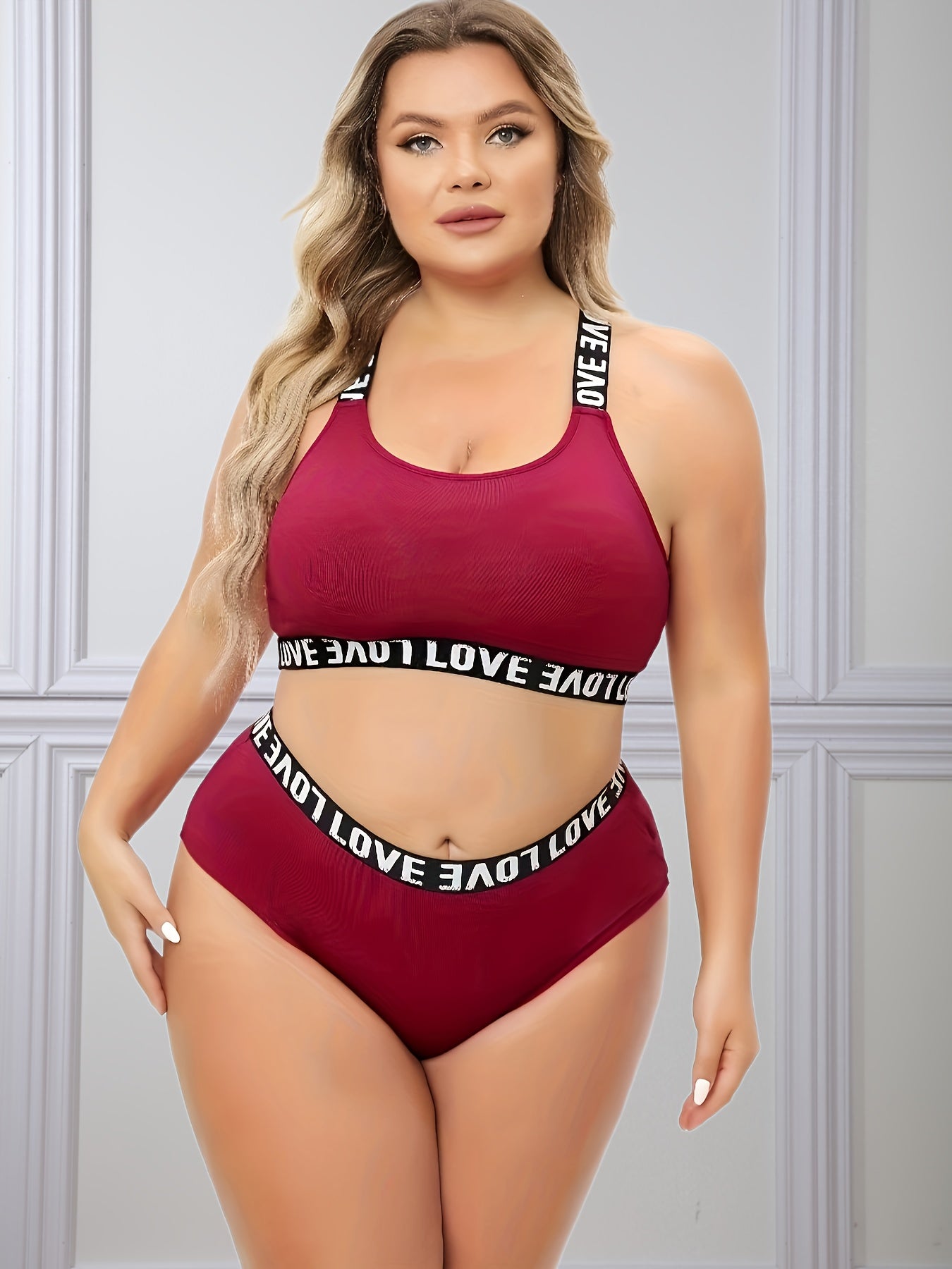 Sports Lingerie Set - Halter Neck Bra & Underwe