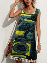 Floral Print Bohemian Sleeveless Dress Spring & Summer Women's Clothing