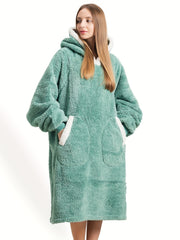 Women's Oversized Wearable Blanket with Pocket