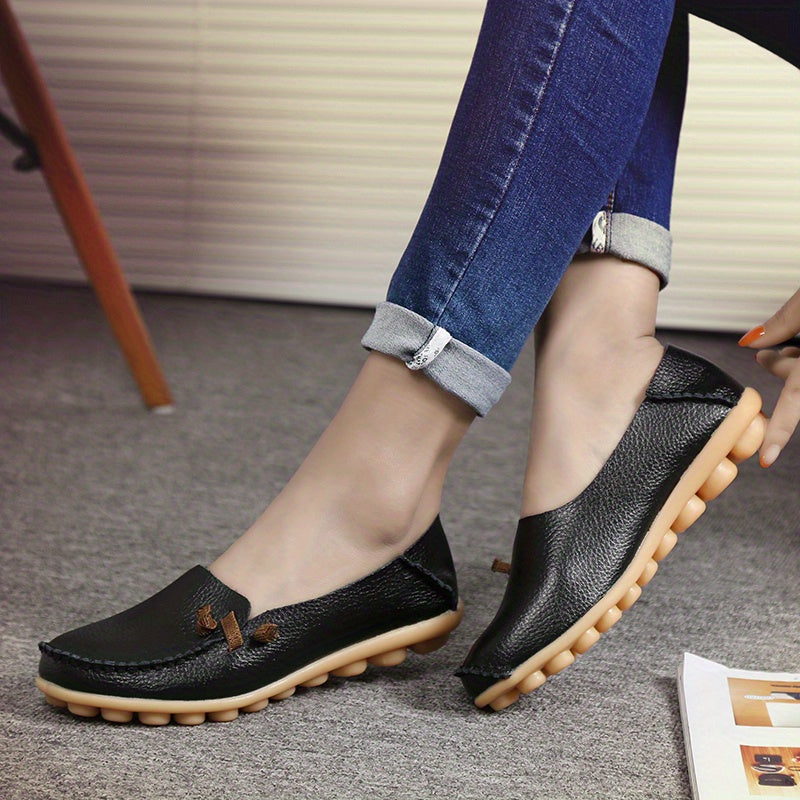 Women's Comfy Flat Loafers Soft Slip On Shoes Casual Flats
