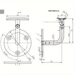 4pcs 304 Stainless Steel Handrail Brackets Adjustable 180 Handrail Brackets