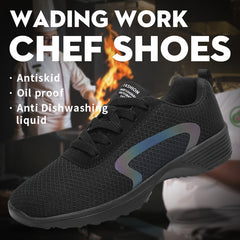 Men's Slip Resistant Chef Shoes Kitchen Work Safety Shoes