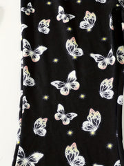 Girls Butterfly Print Flared Trousers