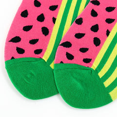 4 Pairs Fruit Pattern Boat Socks Colorful Low Cut Ankle Stockings