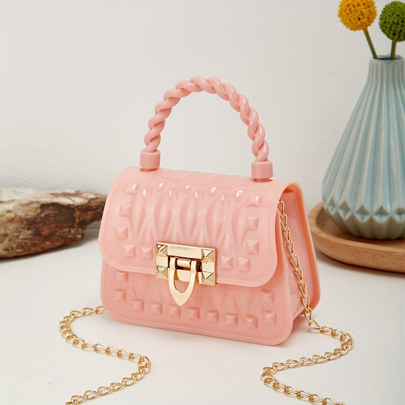 Mini Jelly Studded Handbags Candy Crossbody Bag PVC Purse For Women