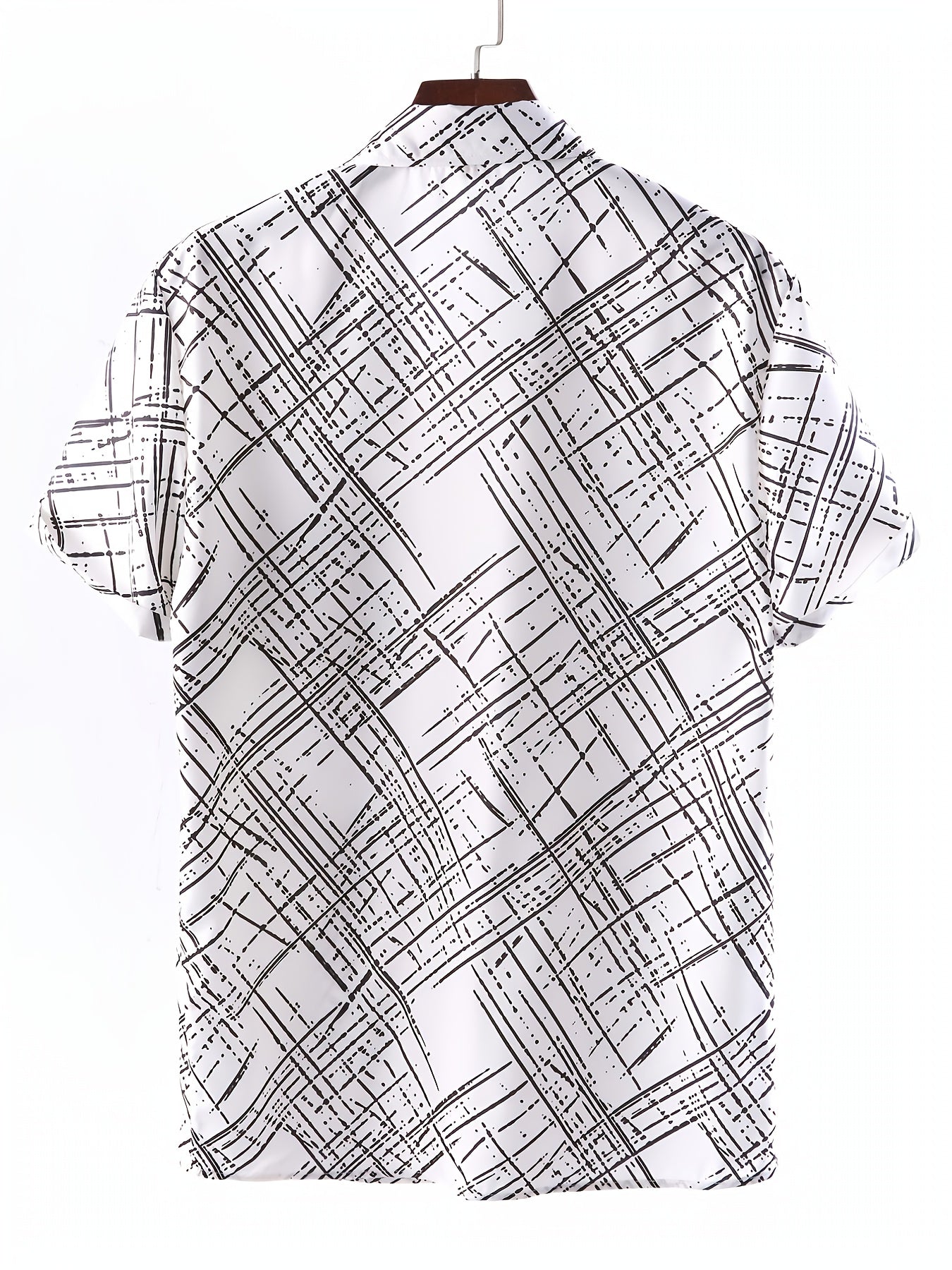 Men's Digital Print Short Sleeve Shirt