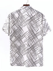 Men's Digital Print Short Sleeve Shirt