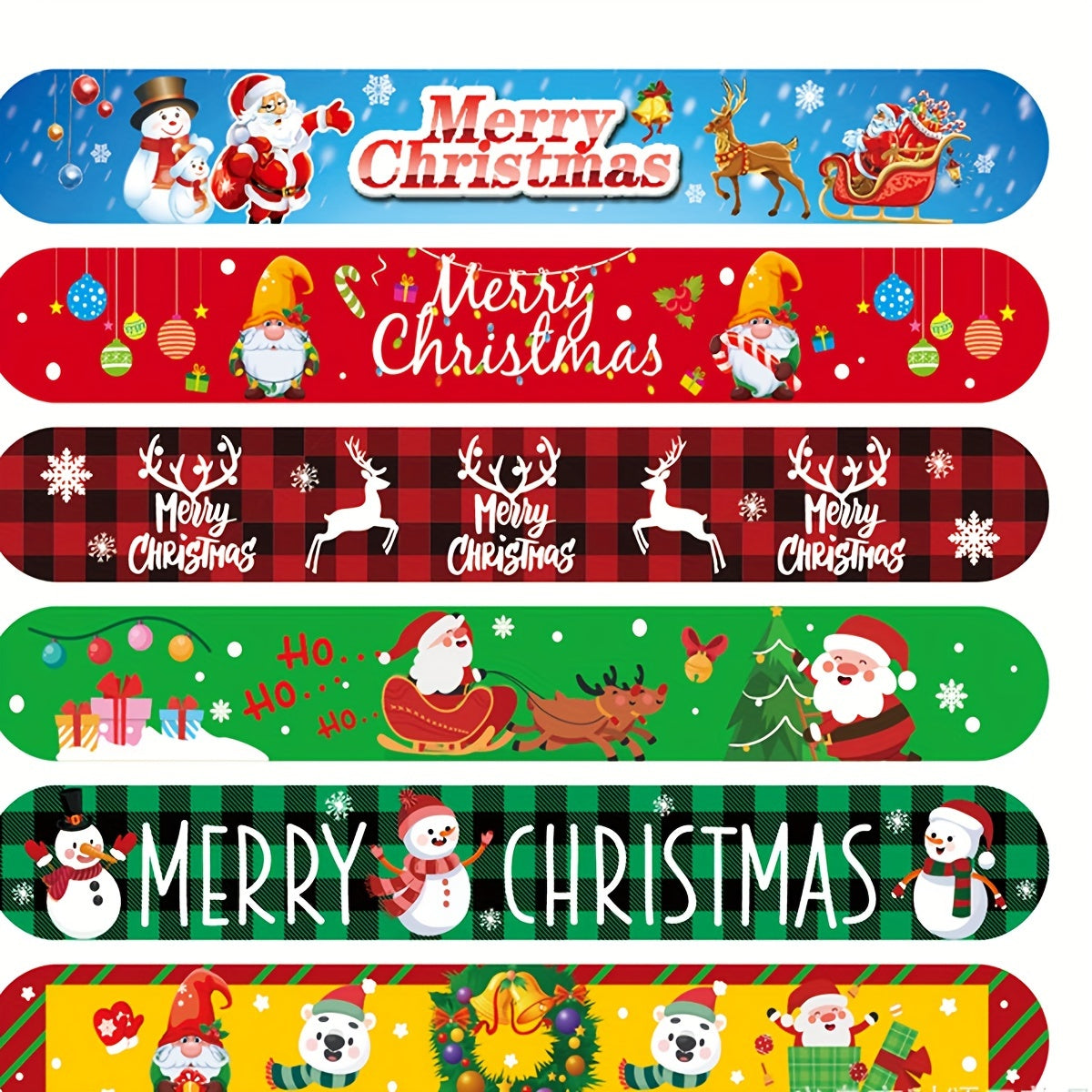 12pcs Christmas Dress Up Gift Clap Ring Bracelet Set