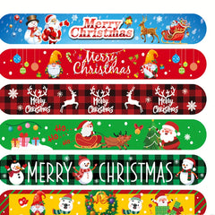 12pcs Christmas Dress Up Gift Clap Ring Bracelet Set