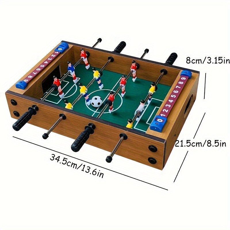 Small Desk Foosball Machine Battle Game - Wooden Table Football