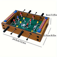 Small Desk Foosball Machine Battle Game - Wooden Table Football