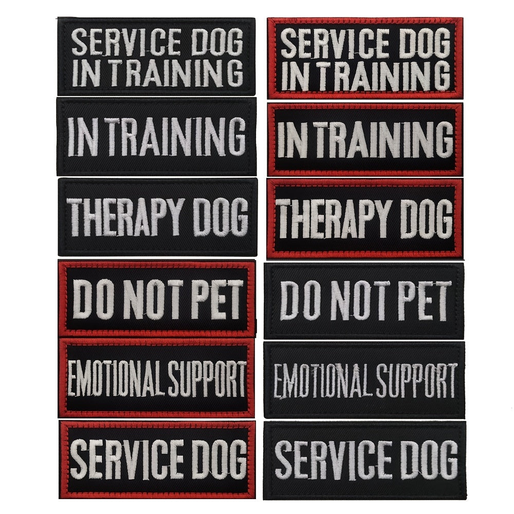 Pet Harness with Embroidered Tape Patches Letter Patch