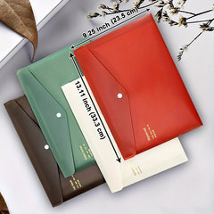 12pcs A4 Snap Button File Bag for Students