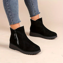 Non-slip Thickened Warm Fleece Lined Snow Boots - Winter Warm Solid