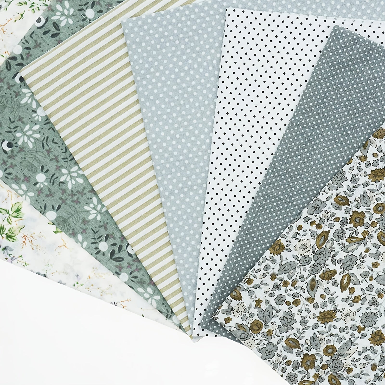 7pcs 24 89 24 Gray Fabric Square Printing Process Quilted Fabric