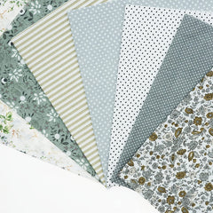 7pcs 24 89 24 Gray Fabric Square Printing Process Quilted Fabric