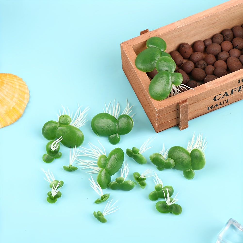 Artificial Floating Duckwees With Leaves for Pond Fish Tank Aquarium Decoration