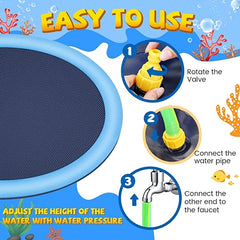 Non Slip Splash Pad For People And Dog Thicken Sprinkler Pool
