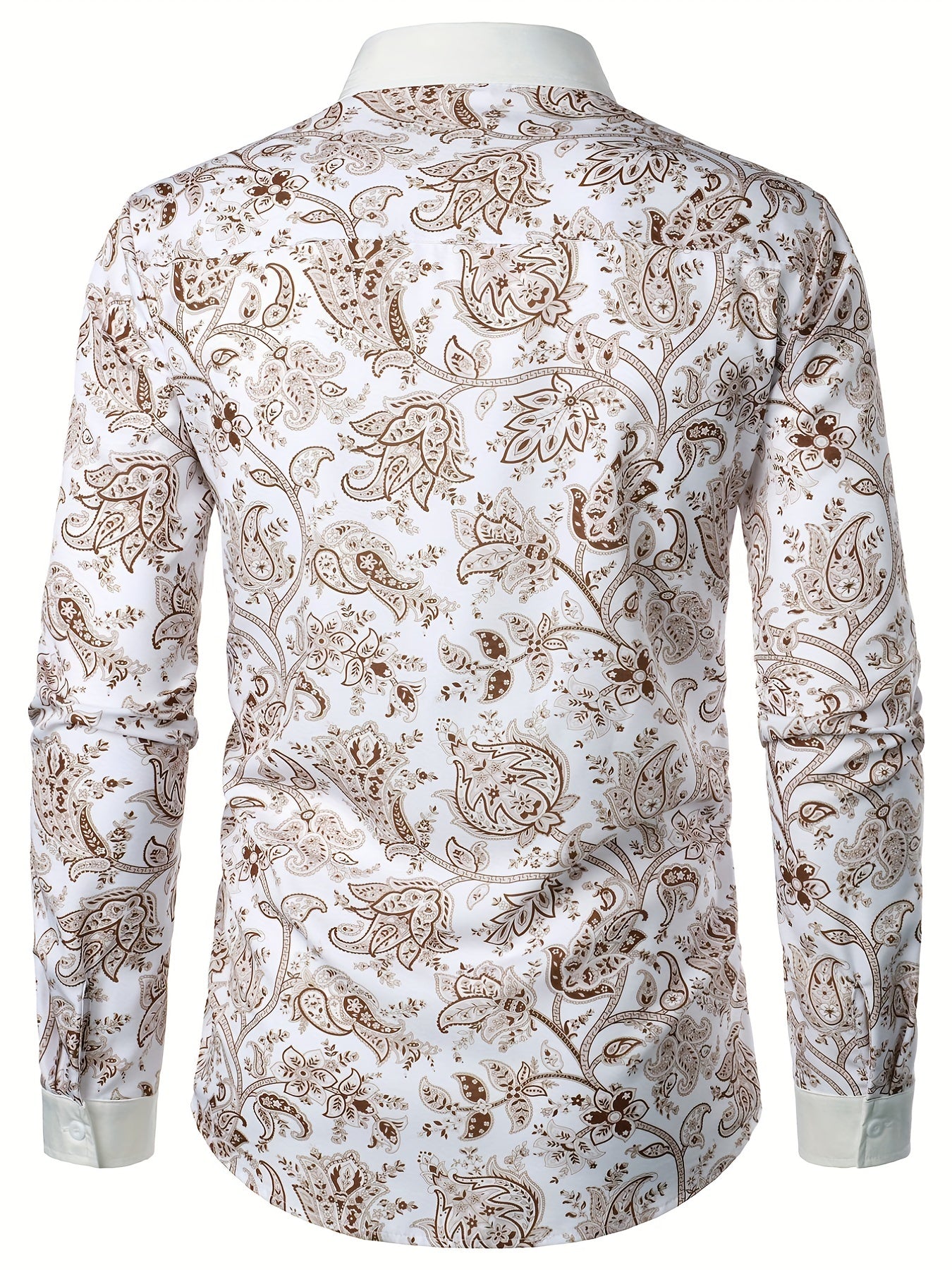 Men's Paisley Casual Shirt Long Sleeves Regular Fit