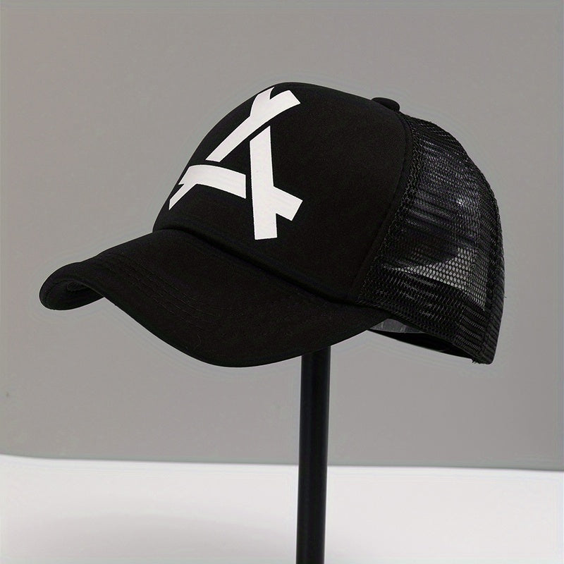 Geometric A Printed Trucker Hat Lightweight Mesh Baseball Cap Unisex
