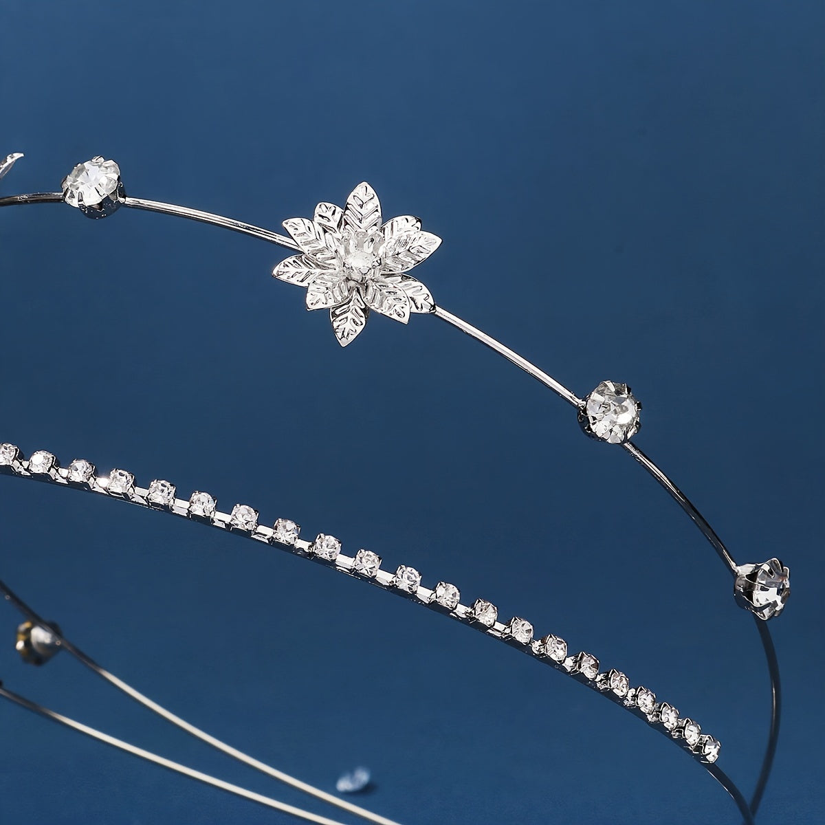 Crystal Bridal Tiaras Crown For Women Zircon Bridal Crown Silvery