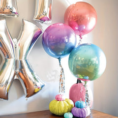 5pcs Gradient Foil Balloons Wedding Birthday Christmas Decor