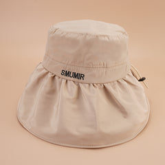 Ruffles Bucket Hat SMUMIR Embroidery Wide Brim Sun Hat