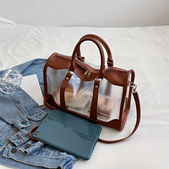 Large Waterproof Makeup Bag with Double Handles for Short Journeys