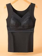 Lace Thermal Underwear Sleeveless Slim Top