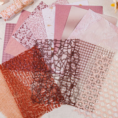 15pcs Textured Paper Scrapbook Paper for DIY Art Craft Junk Journal