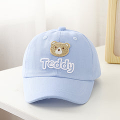 Kids Bear Embroidered Baseball Cap Sun Protection Sunshade Hat