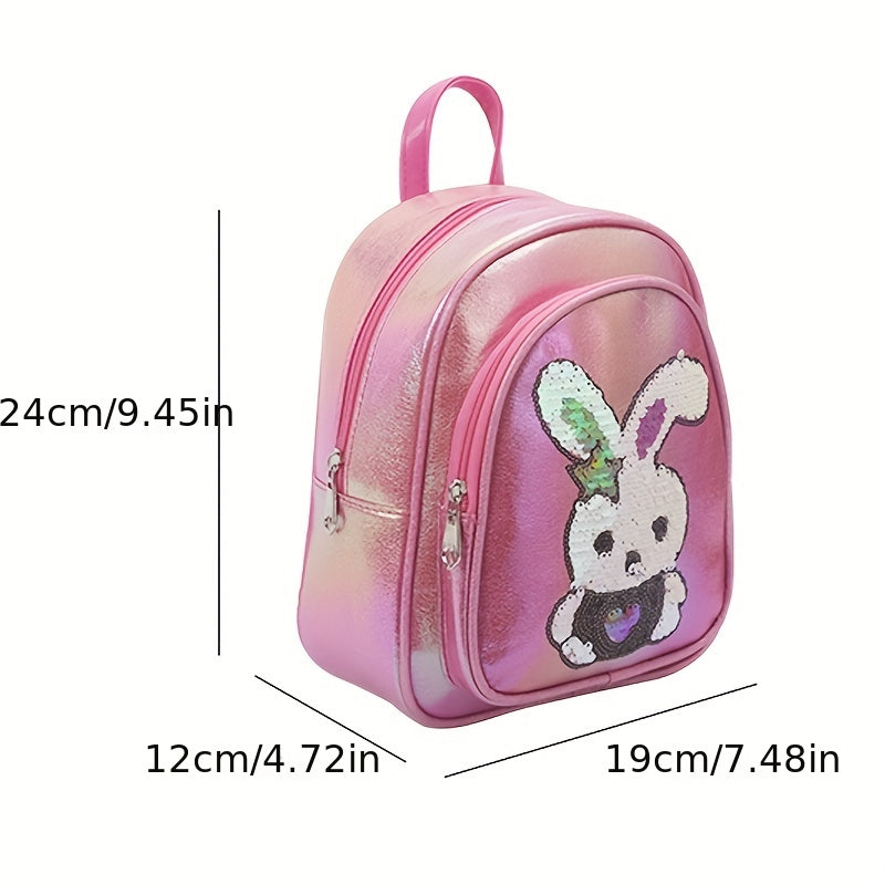 Sequin Rabbit Backpack For Teens Boys Girls Kindergarten School Bag