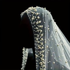 Royal Palace Bridal Veil 3.5m Long with Beaded Embellishments