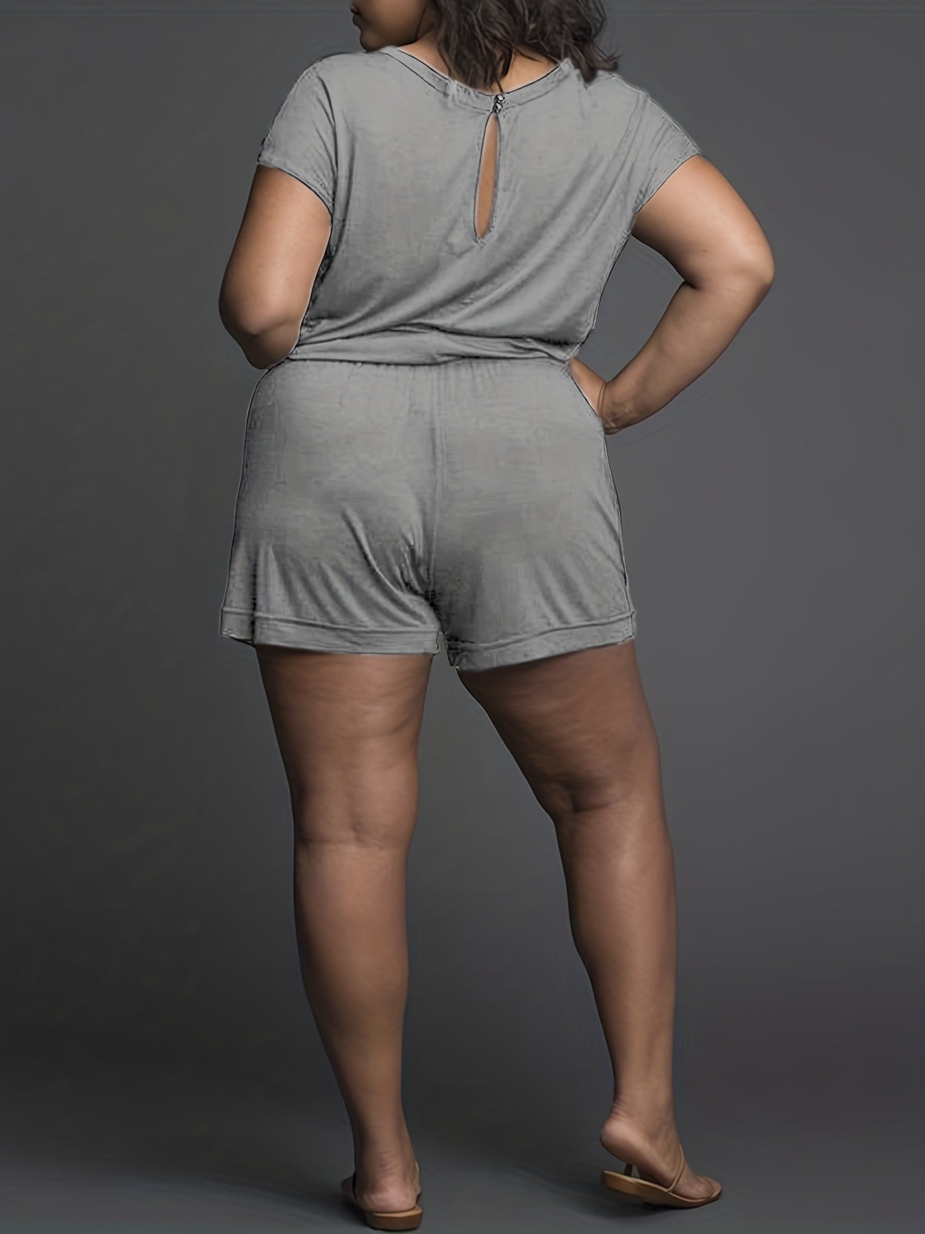 V-Neck Waist Romper
