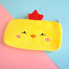 Furry Cartoon Square Storage Bag Animal Stationery Coin Purse Mobile Phone Bag