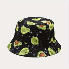Fruit Print Bucket Hat Summer Sunscreen Fisherman Cap for Women