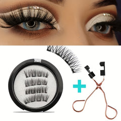 3D Magnetic False Eyelashes Faux Mink Lashes With Tweezers