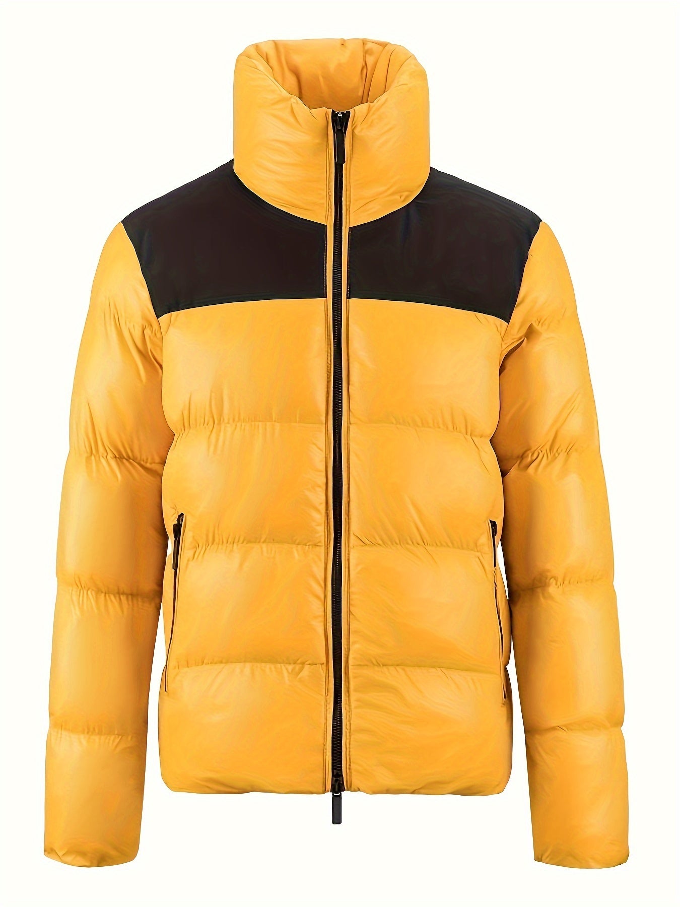 Men's Padded Stand Collar Coat Warm Casual Windproof Jacket
