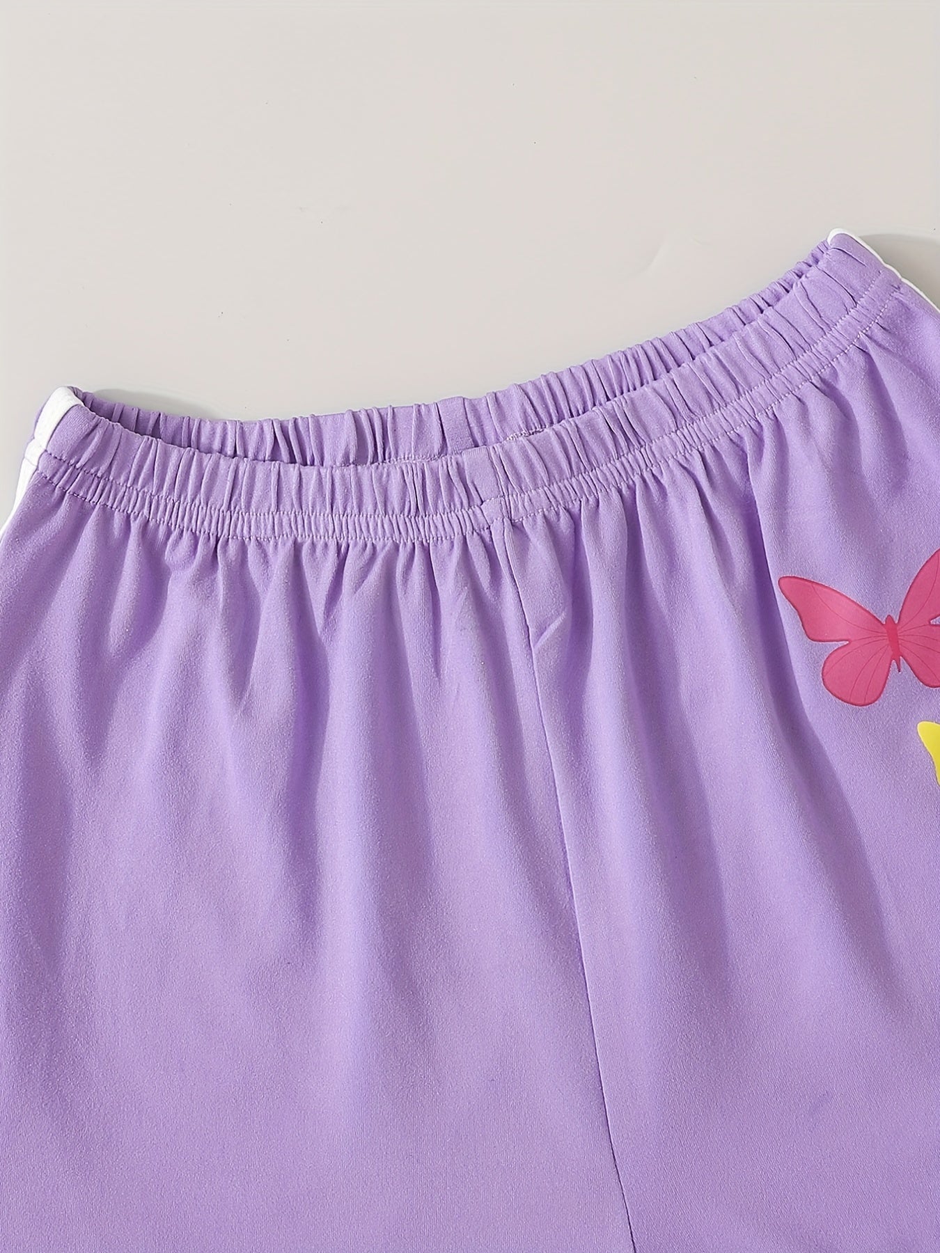 Girls Butterfly Elastic Waist Track Shorts Teen Kids Summer Clothes