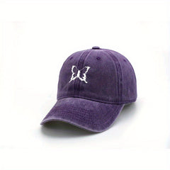 Unisex Butterfly Embroidered Baseball Cap for Outdoor Sport