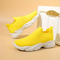 Women's Lightweight Knitted Running Shoes Breathable Low Top Sneakers