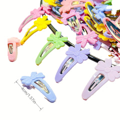 20pcs Flower Bow Hair Clip Rainbow Hairpin Hair Accessories