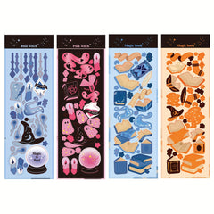4pcs Guka Pet Sticker Set Dark Waterproof Small Size