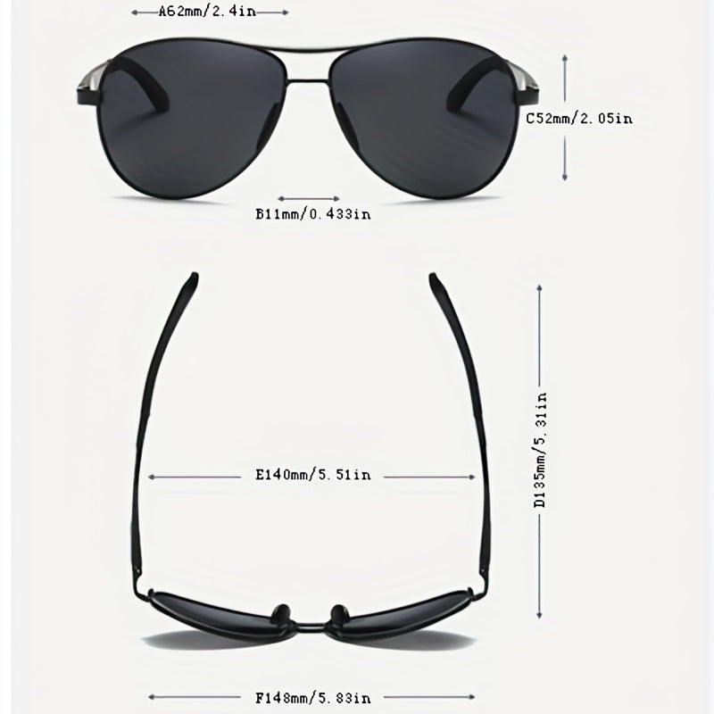 Men's Polarized Sunglasses with Zipper Case
